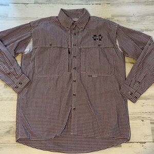 Drake Mississippi State Long Sleeve Button Down Size Small
